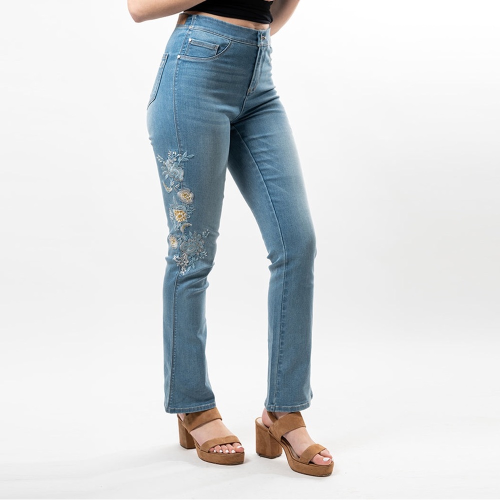 Embroidered Bootcut Jean